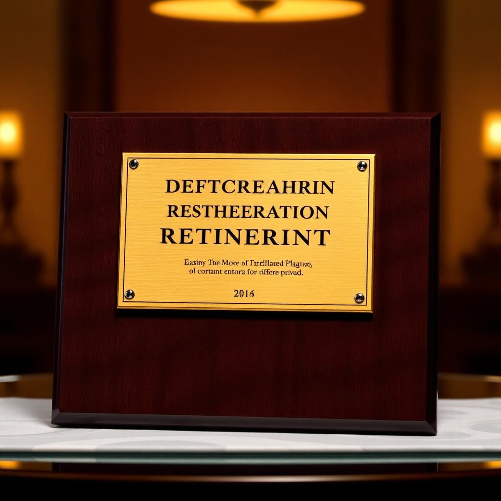 Executive retirement plaque