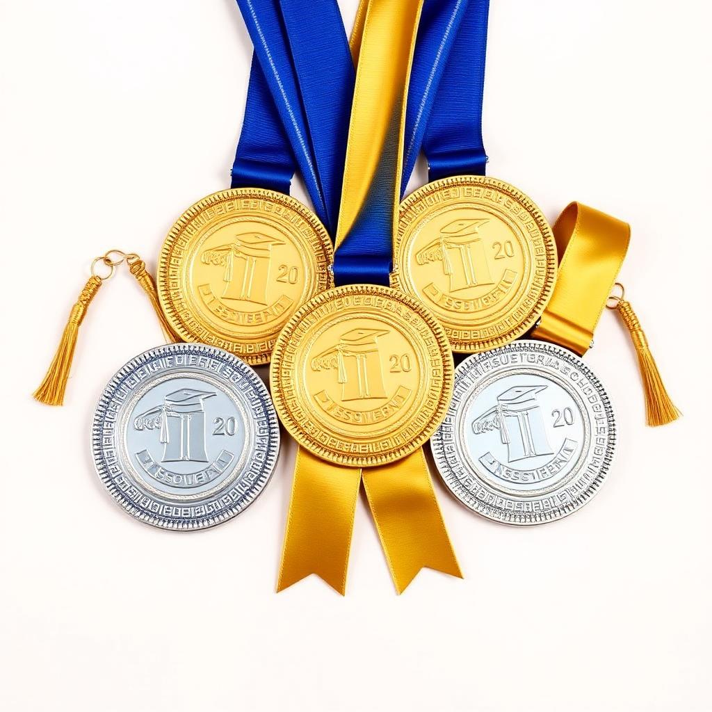 Custom graduation medallions produced for a school ceremony