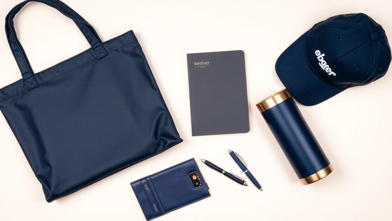 Assortment of branded promotional products